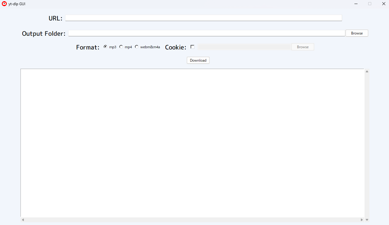 yt-dlpのGUI画像